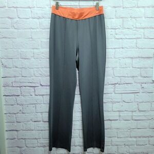 Curves Gray Straight Leg Yoga Pants M High Rise Bootcut Stretch Activewear Retro